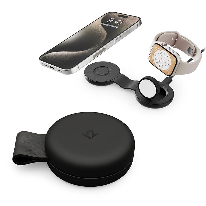【新品】 Twelve South ButterFly SE iPhone/AirPods/Apple Watch用 2-in-1 Qi2 ポータブルワイヤレス充電器 ブラック 0