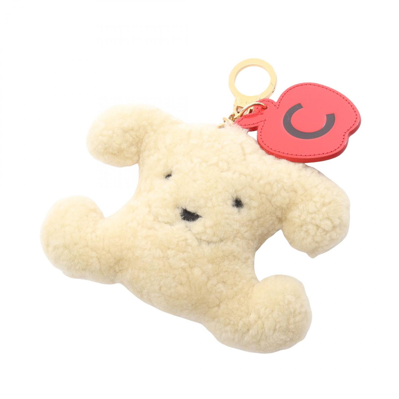 セリーヌ CELINE チャーム TRIOMPHE PON PON キーリング B10432V25GHD3 ナチュラル/レッド レザー キーリング レディース 新品