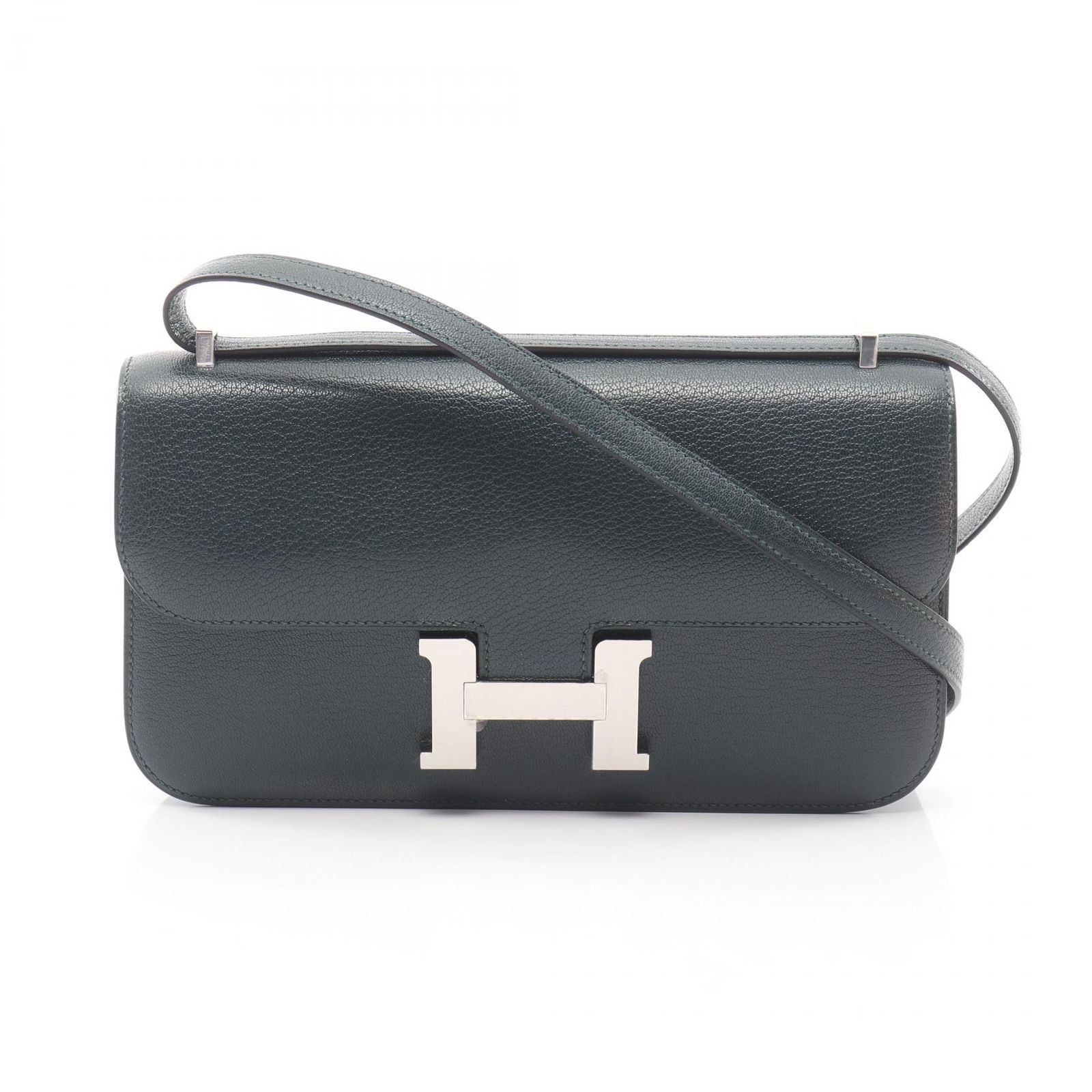【新品未使用】HERMES エルメス HERMES アンカー柄 グレー Hermes Madame Calfskin Mini Kelly Sellier 20 Gris Pantin 1801129