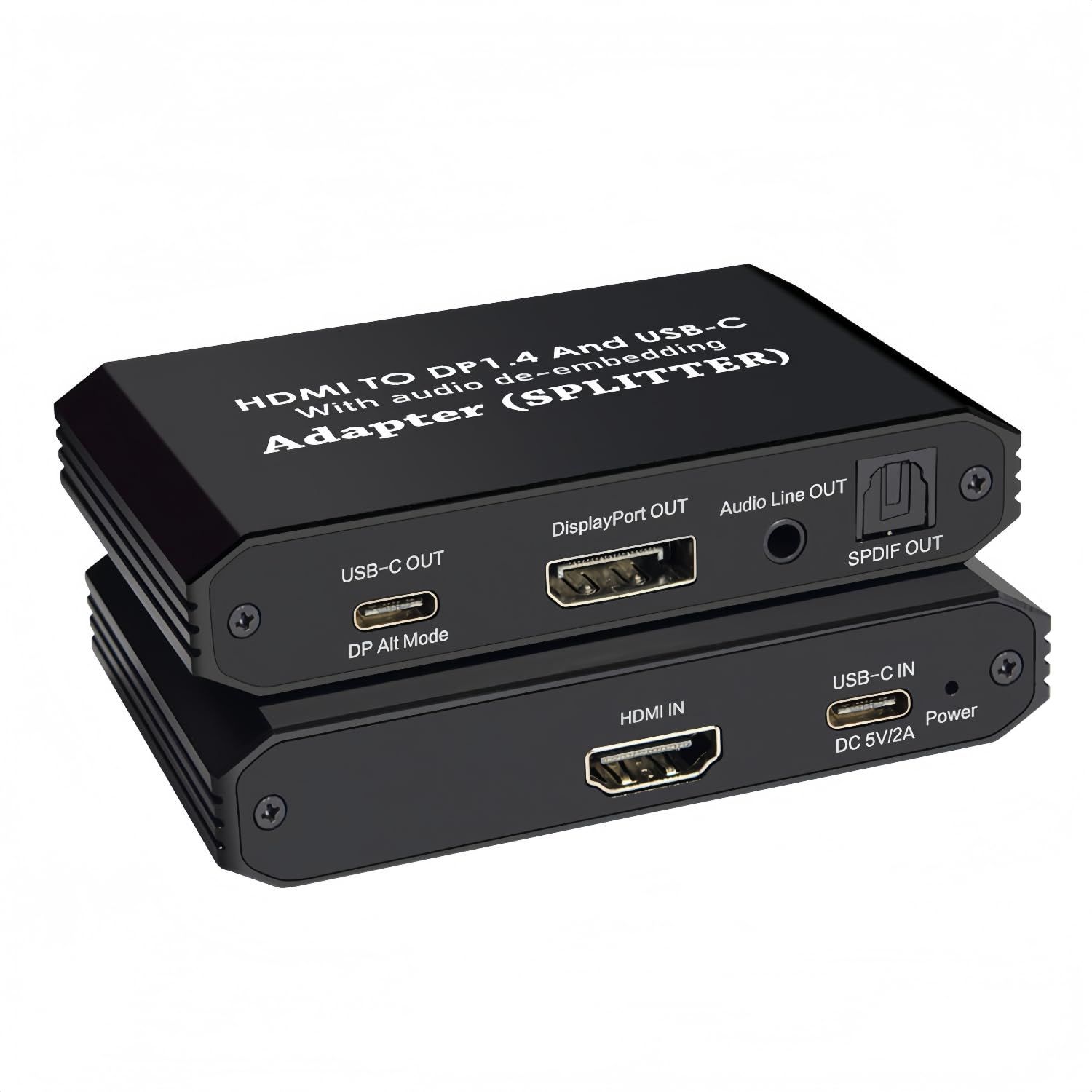 HDMI to DisplayPort+USB C 変換アダプター 4K@60Hz HDMI (ソース) to DisplayPort+USB C (ディスプレイ) アダプター HDM Iマルチモニター プリッター 分配器 とSPDIF 光 +3.5 ... 4,761円