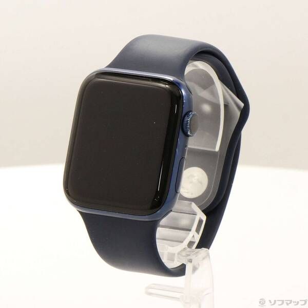 ソフマップ 〔中古品〕 Apple Watch Series 6 GPS 44mm ブルーアルミニウムケース ディープネイビースポーツバンド【352】