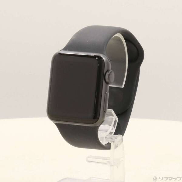 ソフマップ 〔中古品〕 Apple Watch Series 3 GPS 38mm スペースグレイアルミニウムケース ブラックスポーツバンド【247】