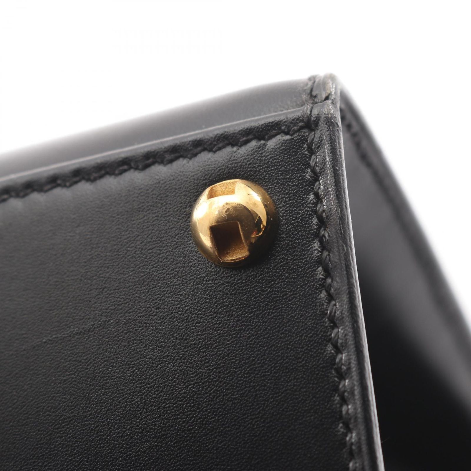 エルメス HERMES ショルダーバッグ ヴィンテージ ブラック カーフ 
