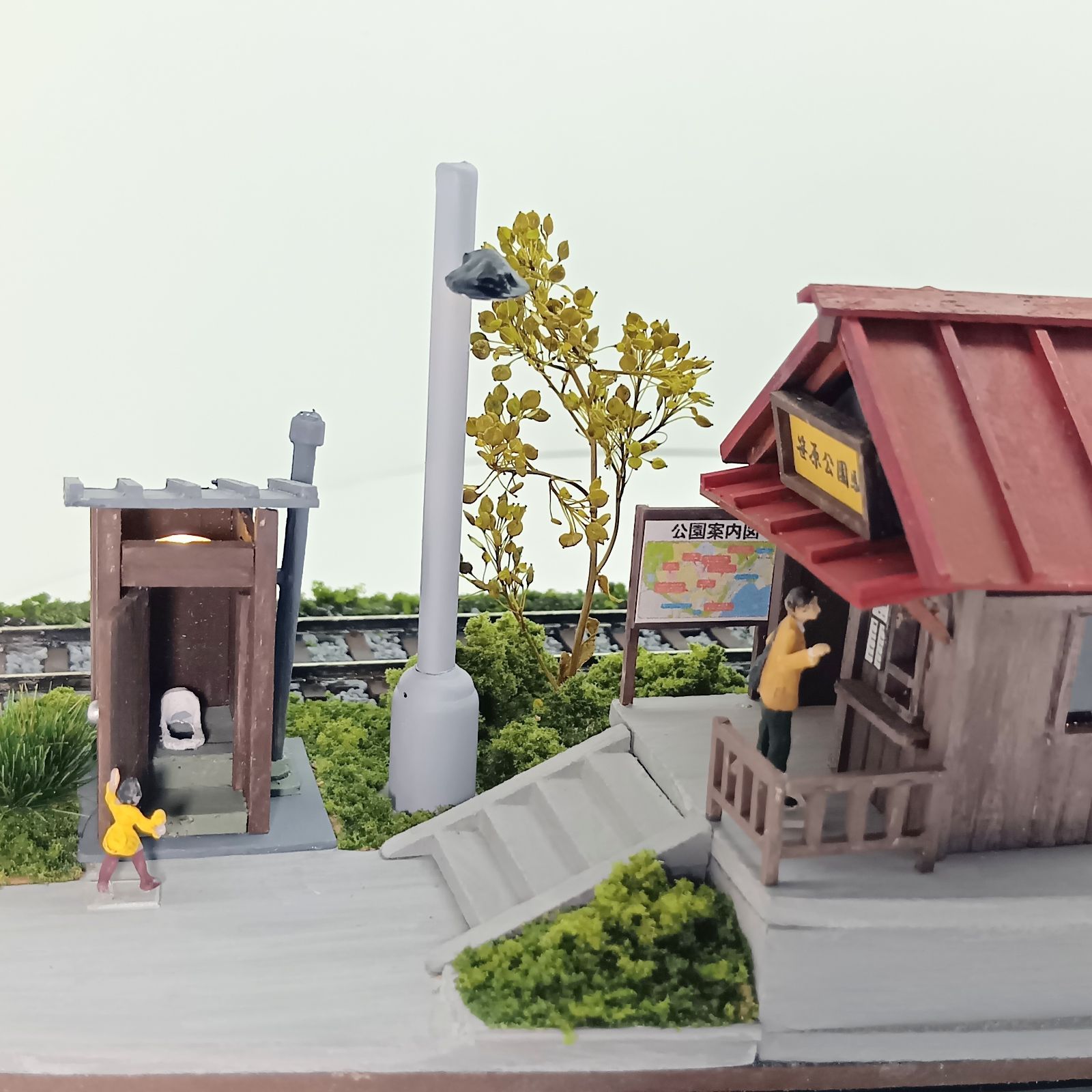 鉄道模型 HOゲージ ジオラマ 車両展示台(昭和の駅13切欠ホーム) - メルカリ