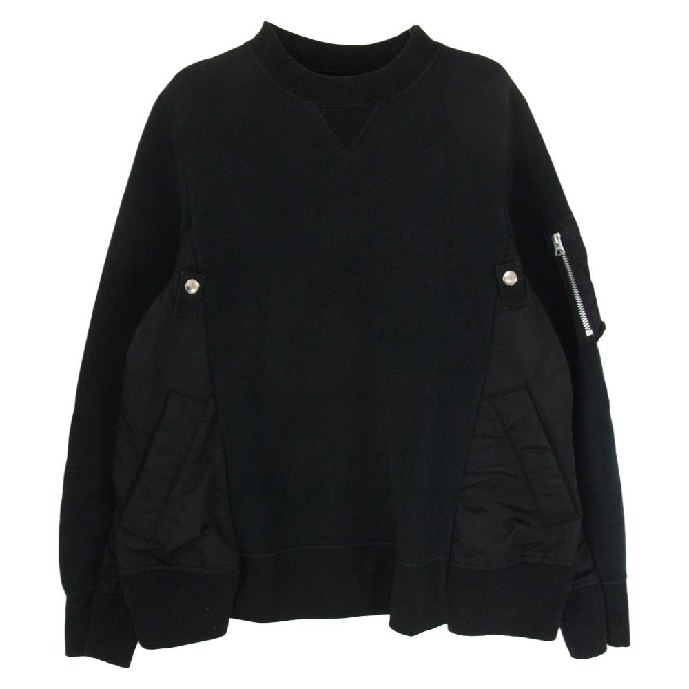 Sacai サカイ SCM-032 Sponge Sweat MA-1 Pullover 異素材ドッキング