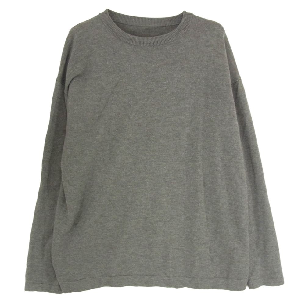 crepuscule クレプスキュール 1603-004 wool crewneck L/S クルーネック ニット ハイゲージ セーター グレー系 2【中古】 crepuscule クレプスキュール 1603-004 wool crewneck L/S クルー