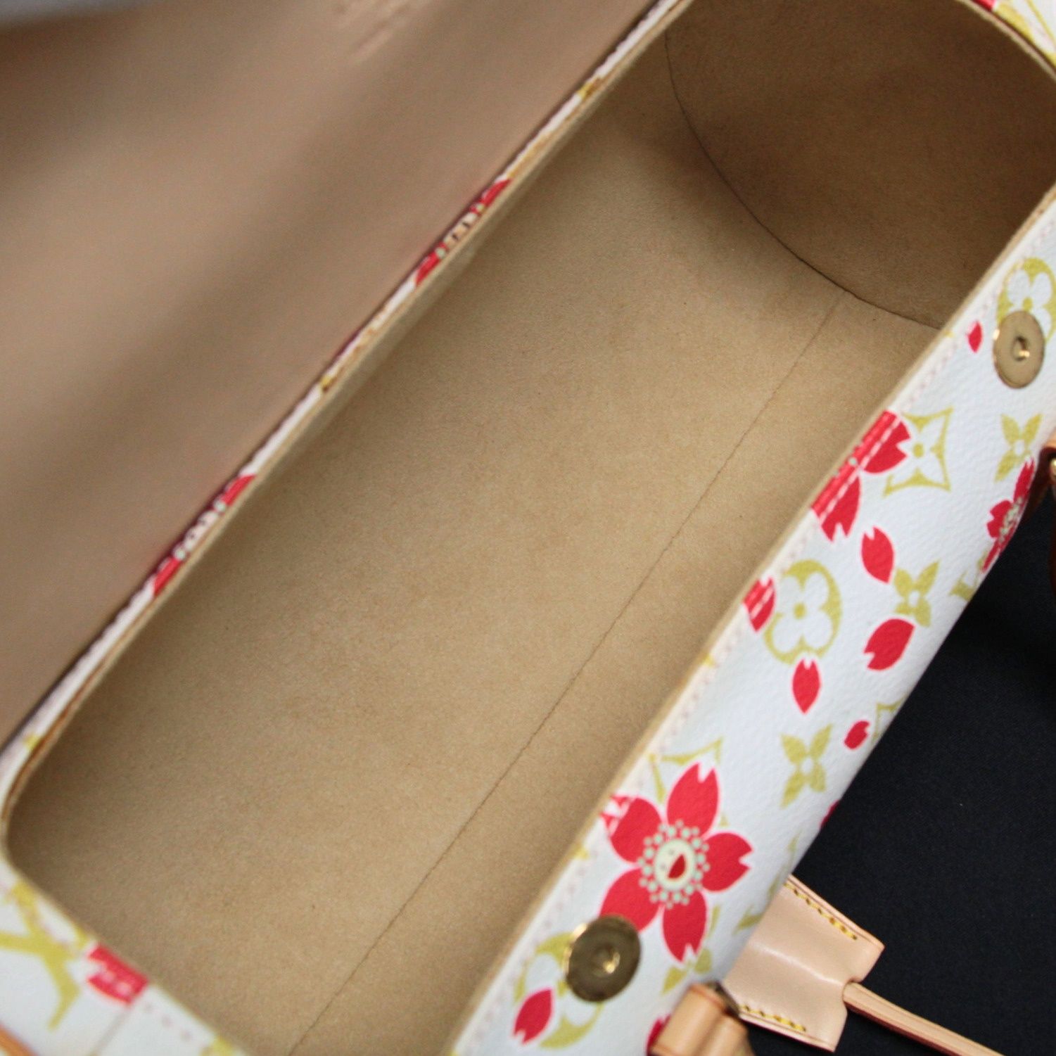 レア ルイヴィトン Louis Vuitton パピヨン ハンドバッグ チェリー 