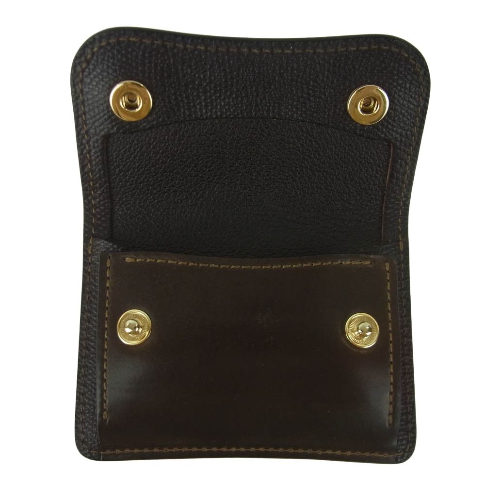 WILDSWANS ワイルドスワンズ TONGUE SHELL CORDOVAN タング シェルコードバン ケース 小銭入れ ダークブラウン系【中古】 WILDSWANS ワイルドスワンズ TONGUE SHELL CORDOVAN タング シェル