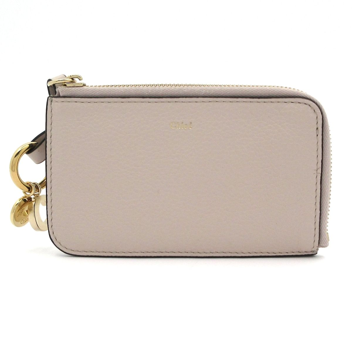 Chloe(クロエ) コインケース - ベージュ L字ファスナー/カードケース付き レザー