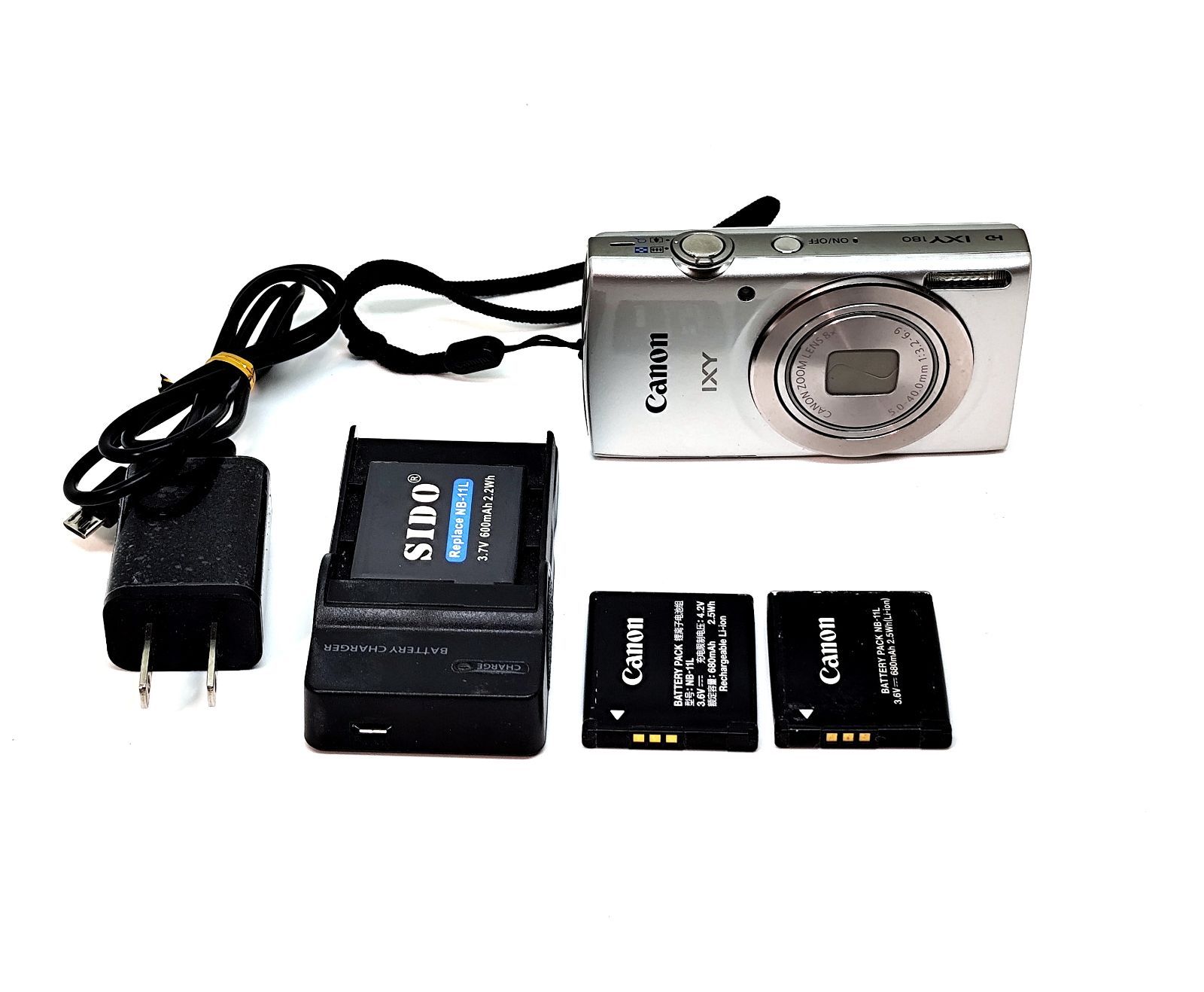 Canon IXY 180 コンパクトデジタルカメラ新品バッテリー社外品 カメラ、光学機器 Canon IXY 180 シルバー キャノン コンパクト
