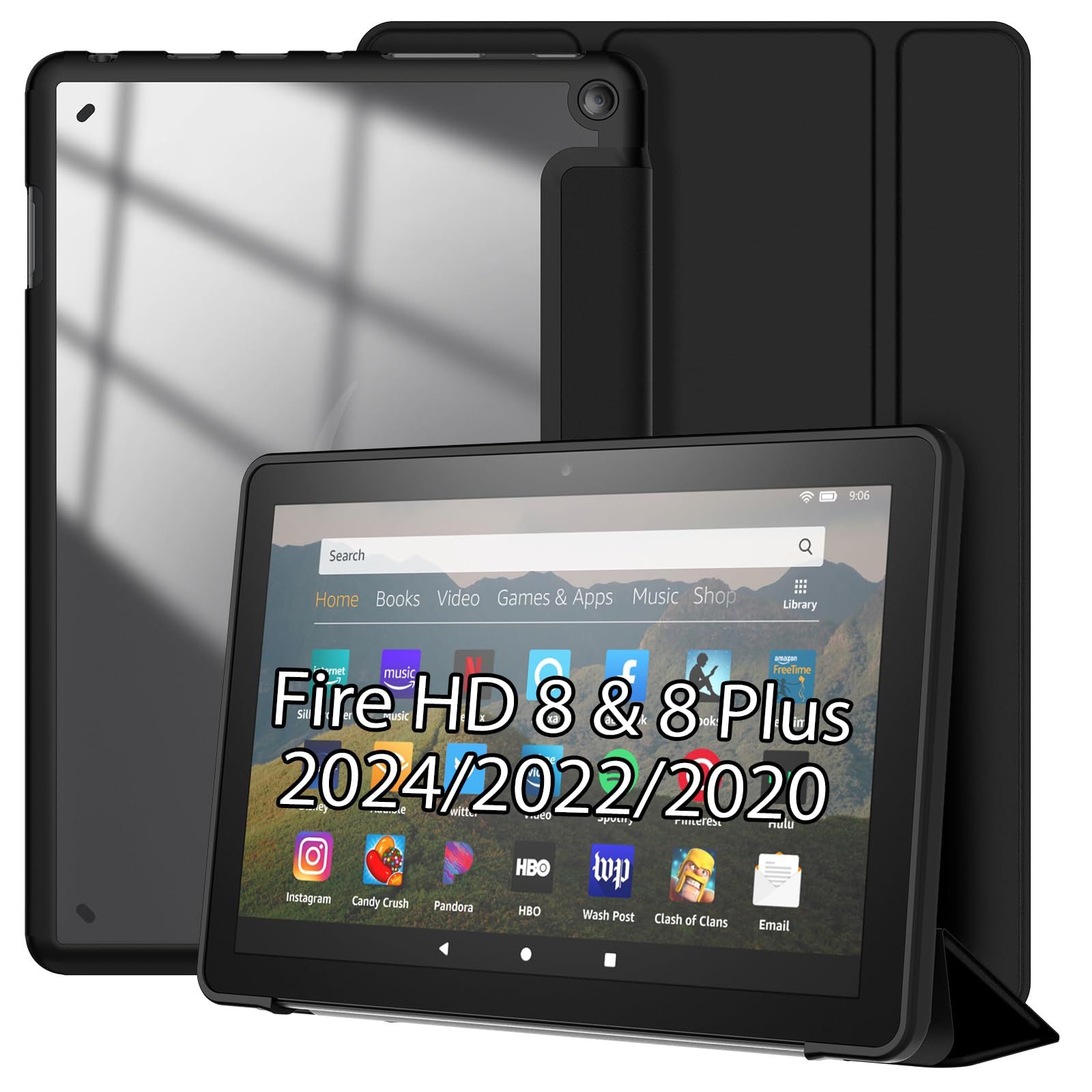 Hianjoo Fire HD 8 2024/2022/2020年発売 対応 ケース タブレット用