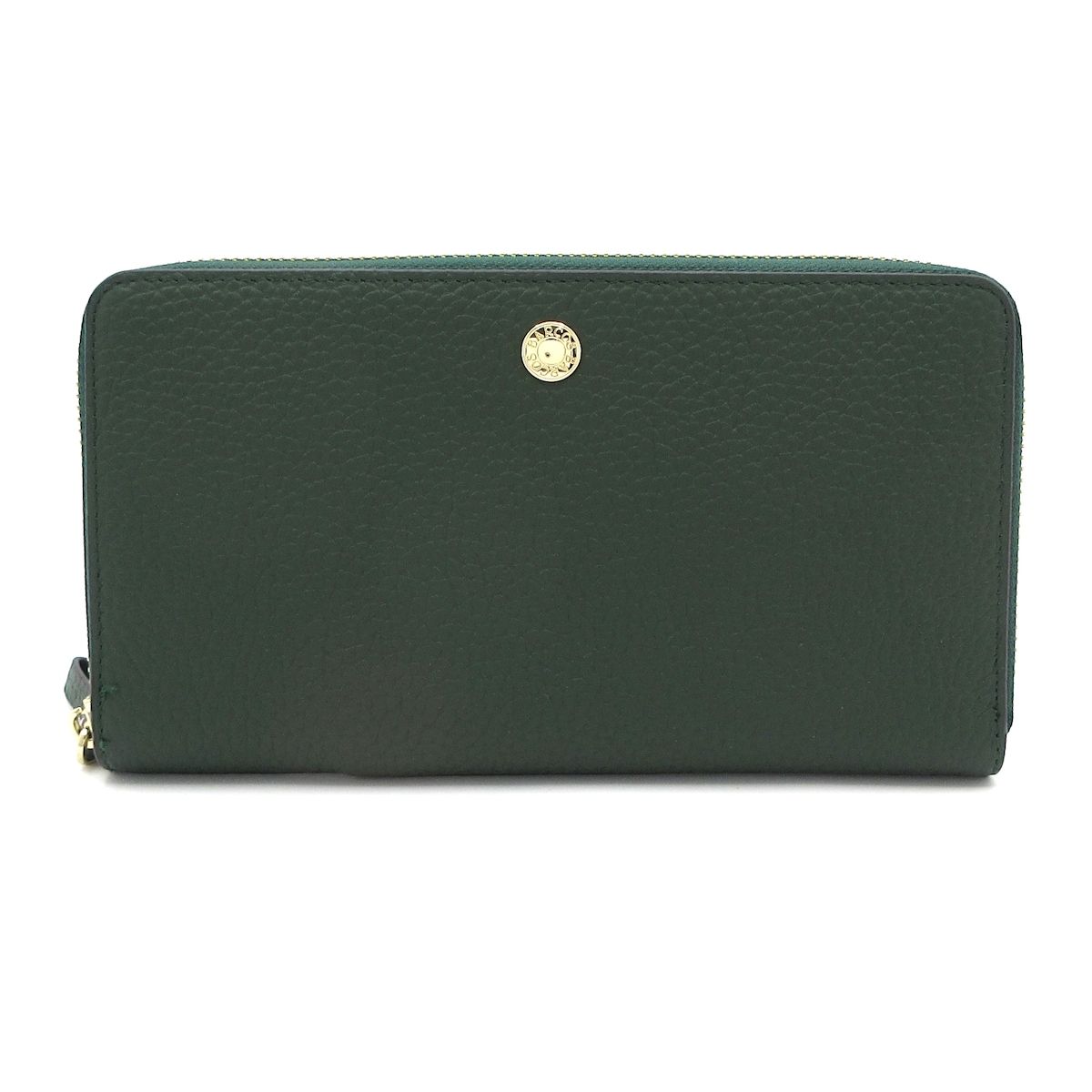 BARCOS(バルコス) 長財布美品 - ダークグリーン ラウンドファスナー レザー