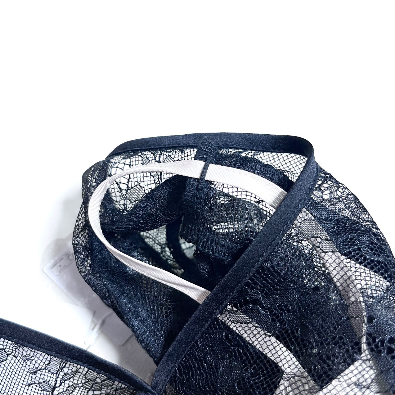 kV92 新品 JILL by JILLSTUART 2025SS リボン ワンピース ラメコードレースバイカラードレス 総レース ロングワンピース ブラック 黒 ジルスチュアート 定価23,100円