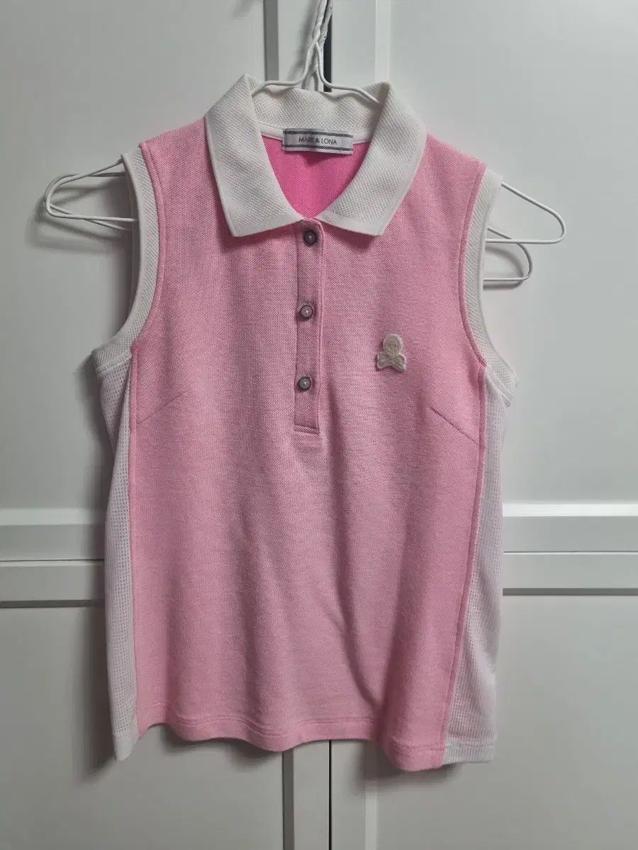 MARK & LONA マークアンドロナ ピンク ノースリーブ ポロTシャツ ノースリーブ ゴルフ スモール mark & lona