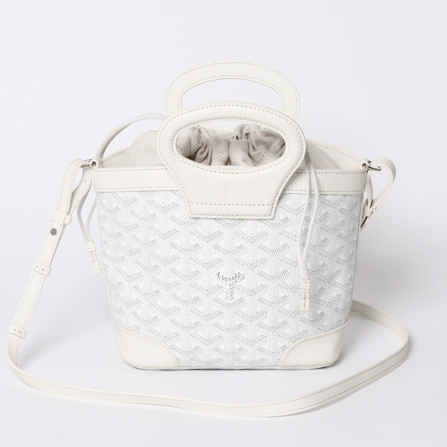 GOYARD ゴヤール ホワイト ハンドバッグ 新品未使用 GOYARD ゴヤール 限定 ハンドバッグ ベルーガミニ オレンジ