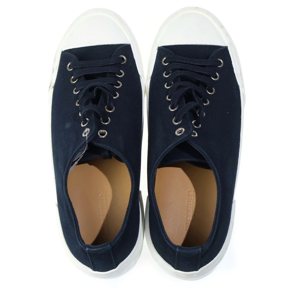 JIL SANDER ジルサンダー LOE TOP CANVAS SNEAKER ロートップキャンバス ローカットスニーカー ブラック/ホワイト JIL SANDER ジルサンダー LOE TOP CANVAS SNEAKER ロートップ