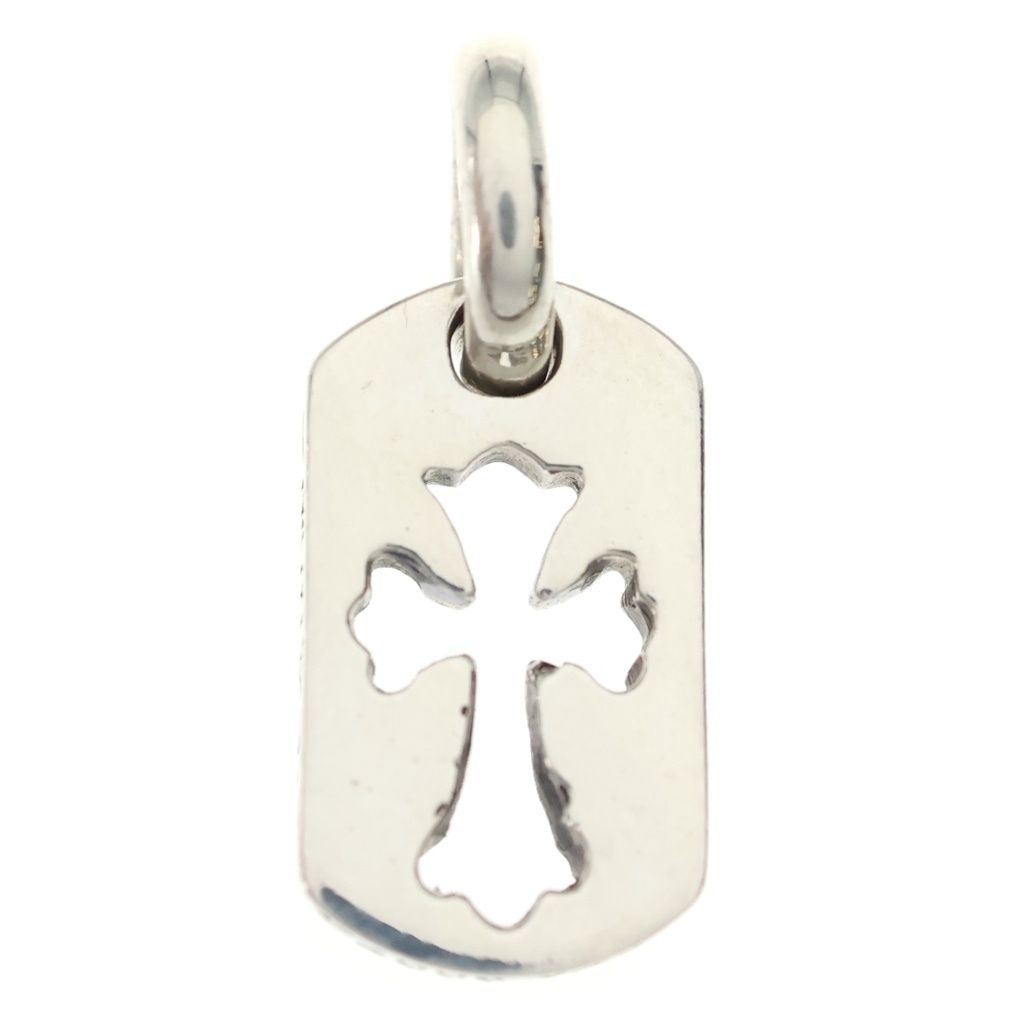 CHROME HEARTS (クロムハーツ) DT TNY CO CRS タイニーカットアウトクロスドッグタグ チャーム ペンダントトップ シルバー BCA252