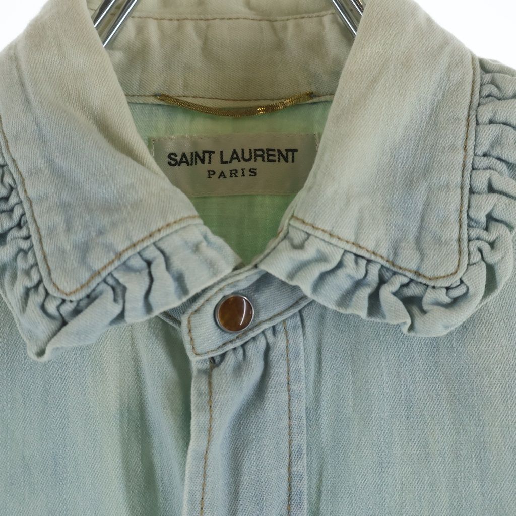 レディース SAINT LAURENT PARIS (サンローランパリ) 15SS 襟フリル 