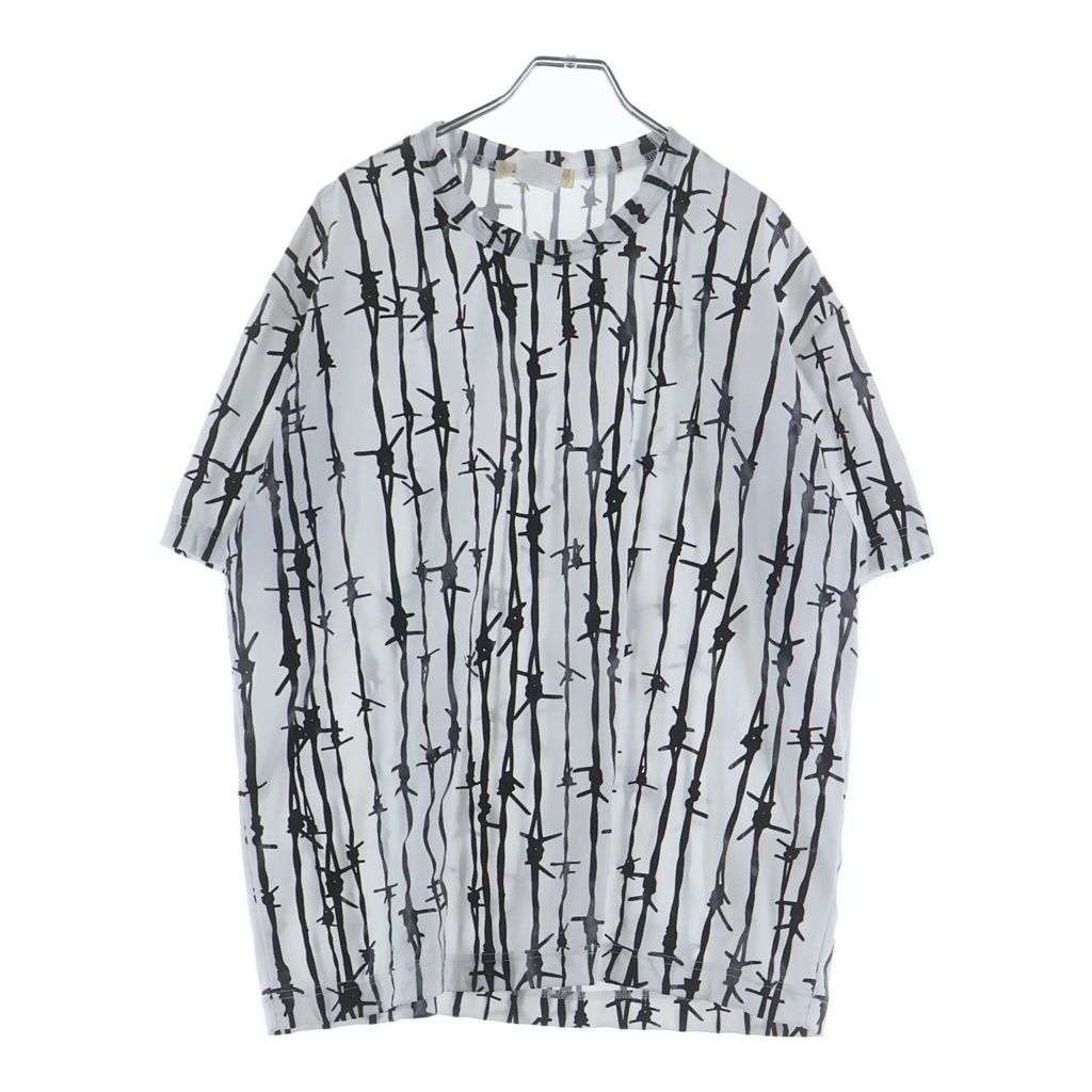 COMME des GARCONS 24AW 有刺鉄線柄 箔プリント カットソー COMME des GARCONS/コムデギャルソン 24AW 有刺鉄線 XS - メルカリ