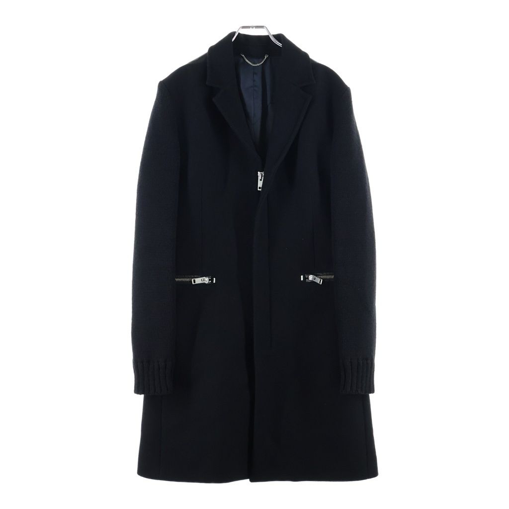 DIESEL (ディーゼル) ニット切り替え ウール チェスターコート DIESEL (ディーゼル) ニット切り替え ウール チェスターコート