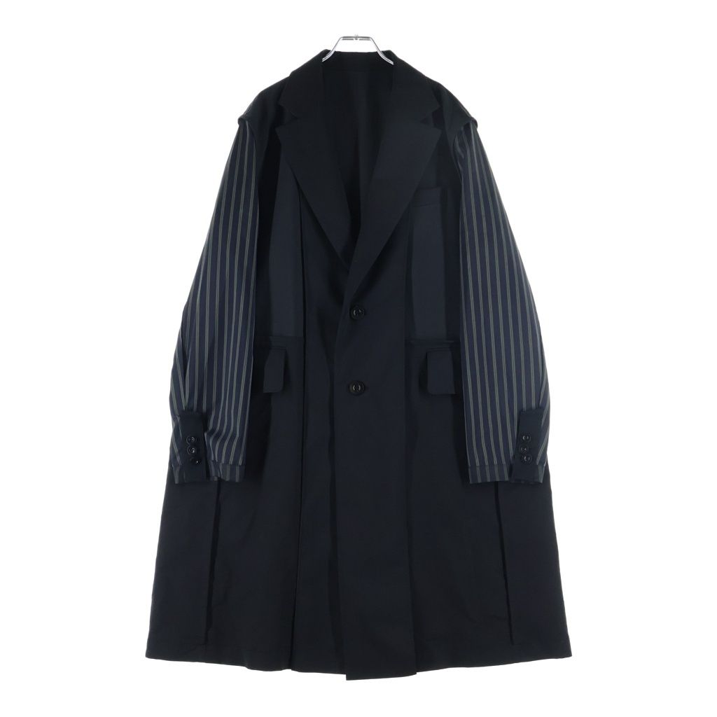 Sacai (サカイ) 24SS Suiting Coat アームストライプ柄 ドッキング