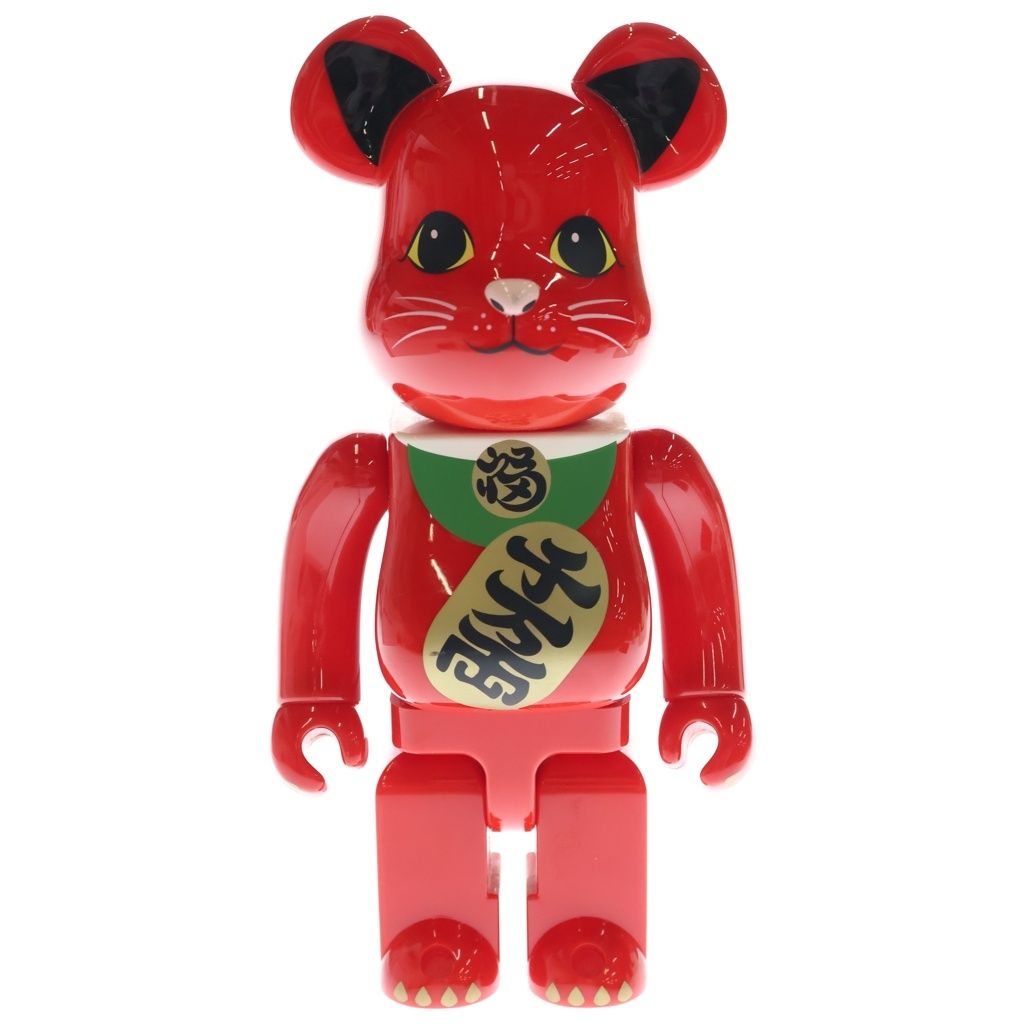 MEDICOM TOY (メディコムトイ) BE@RBRICK 招き猫 梅金メッキ ベアブリック フィギュア 人形 レッド