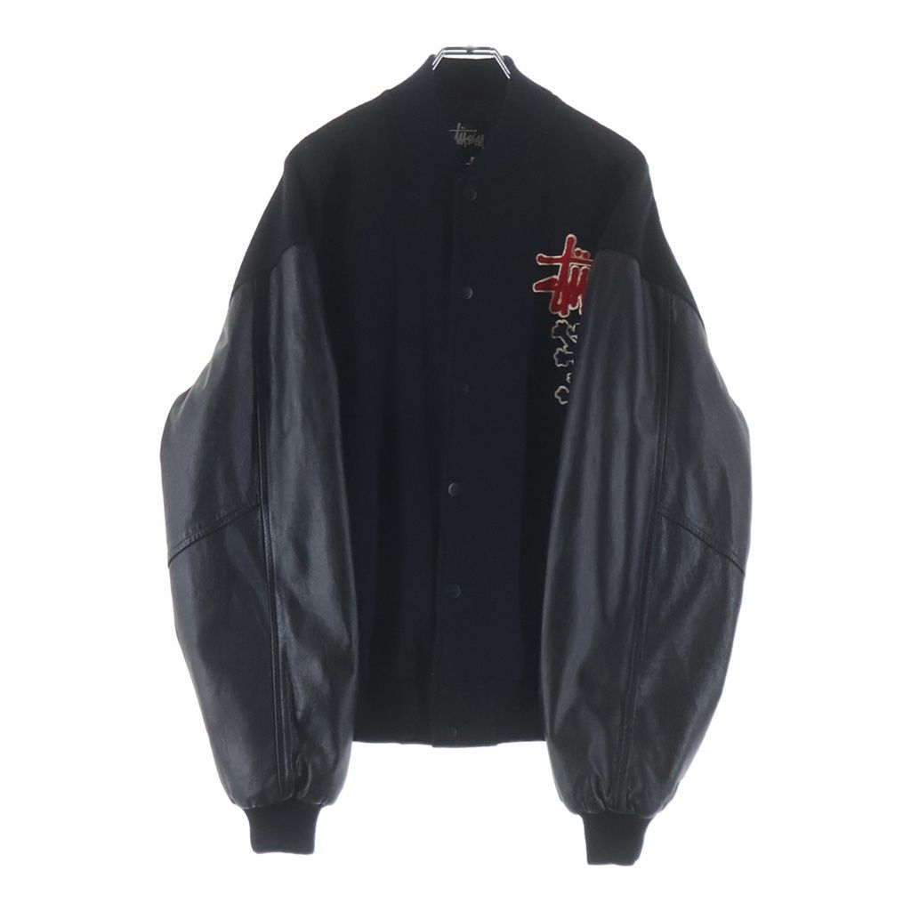 STUSSY スタジャン ブラック L OLD STUSSY Big4 スタジャン ブラック L