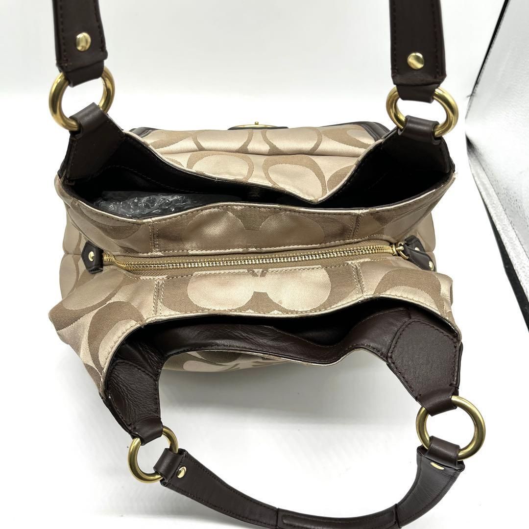 coach soho signature hobo bag shoulder bag vintage khaki leather