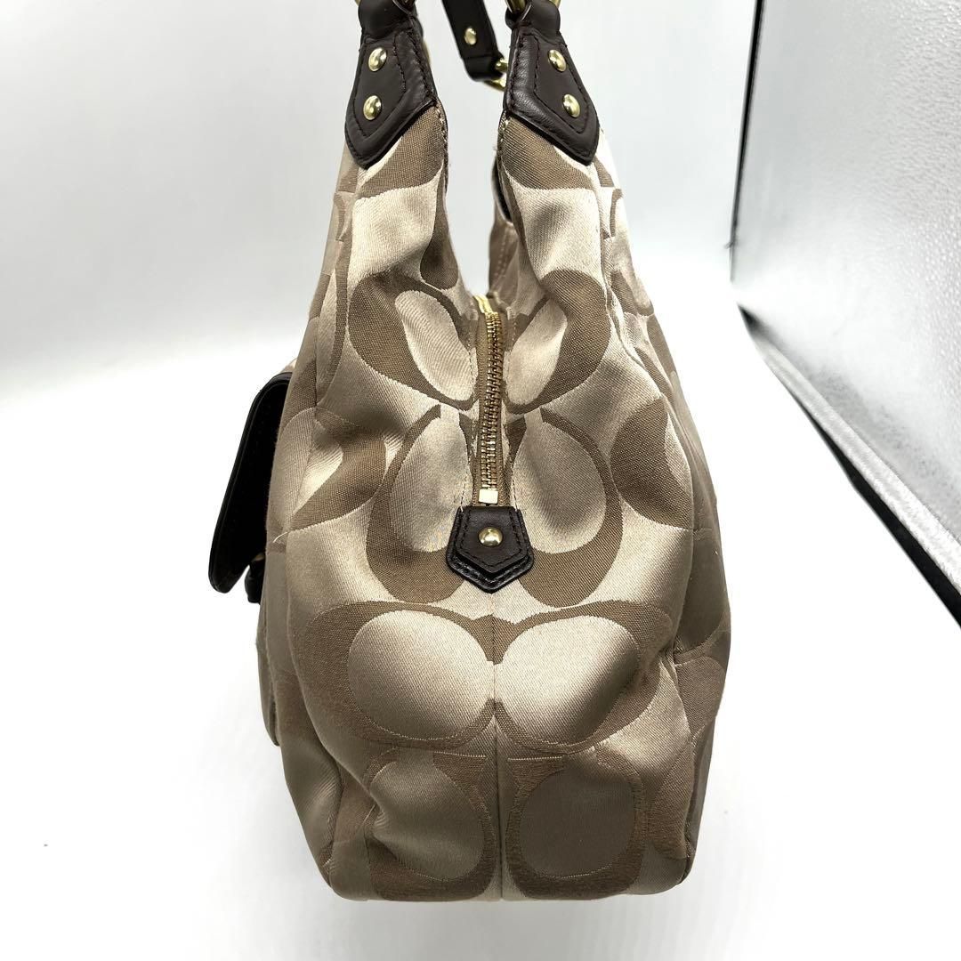 coach soho signature hobo bag shoulder bag vintage khaki leather