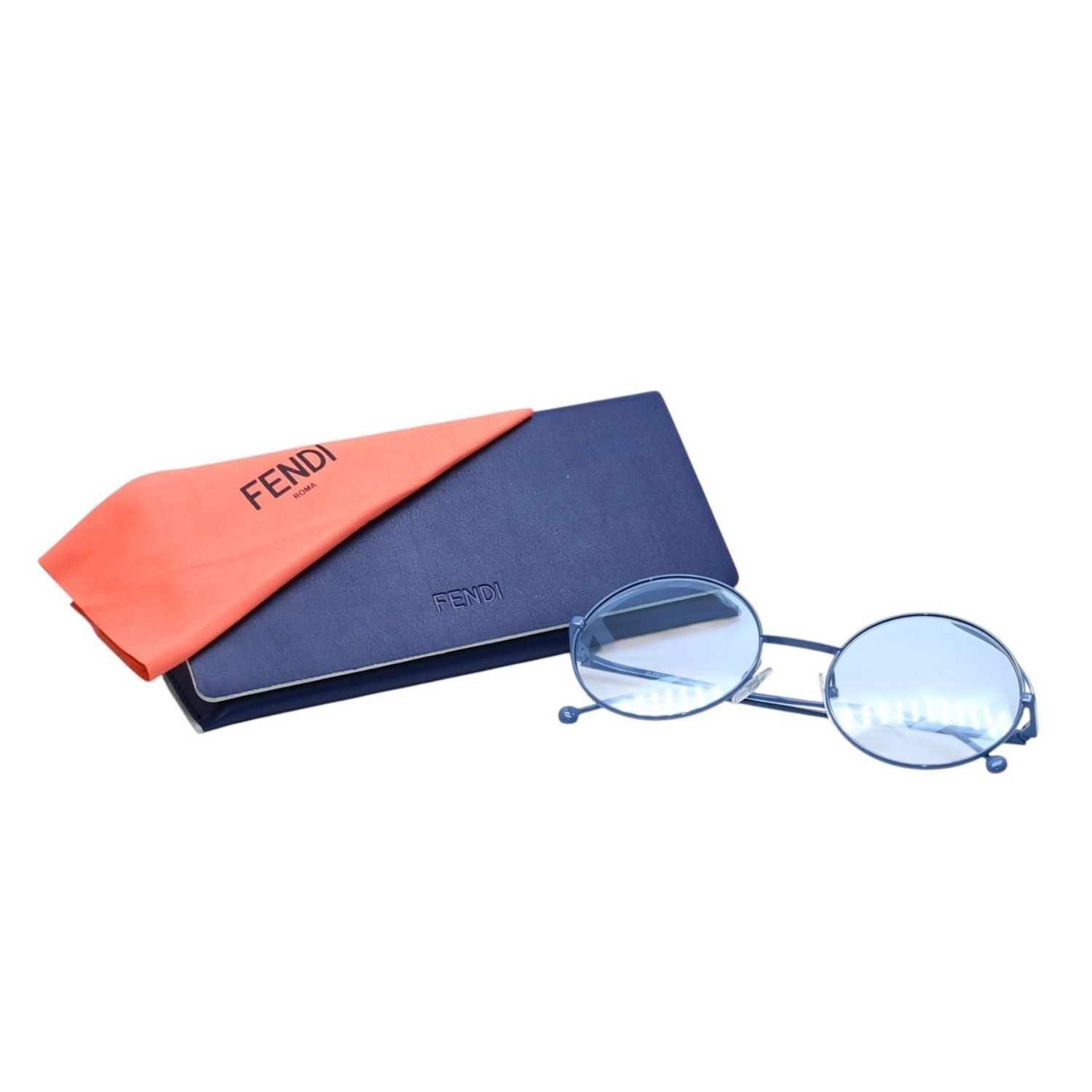 FENDI サングラス　水色　レア　試着のみの美品　フェンディ 極美品 FENDI フェンディ Fendirama FF0343/S 53◻︎20 135 Sunglasses