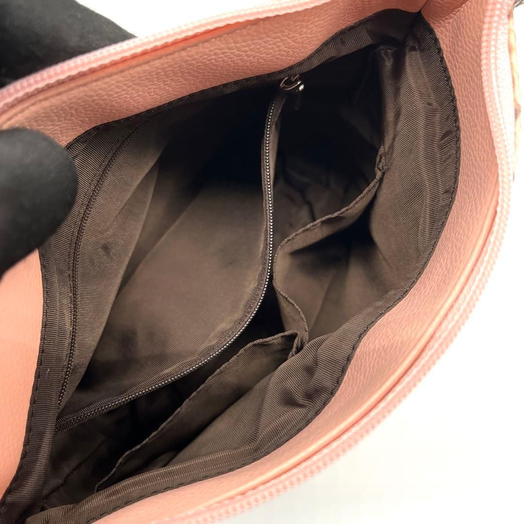 未使用品 ダイヤモンドパイソン 2way ショルダーバッグ ピンク 2752 