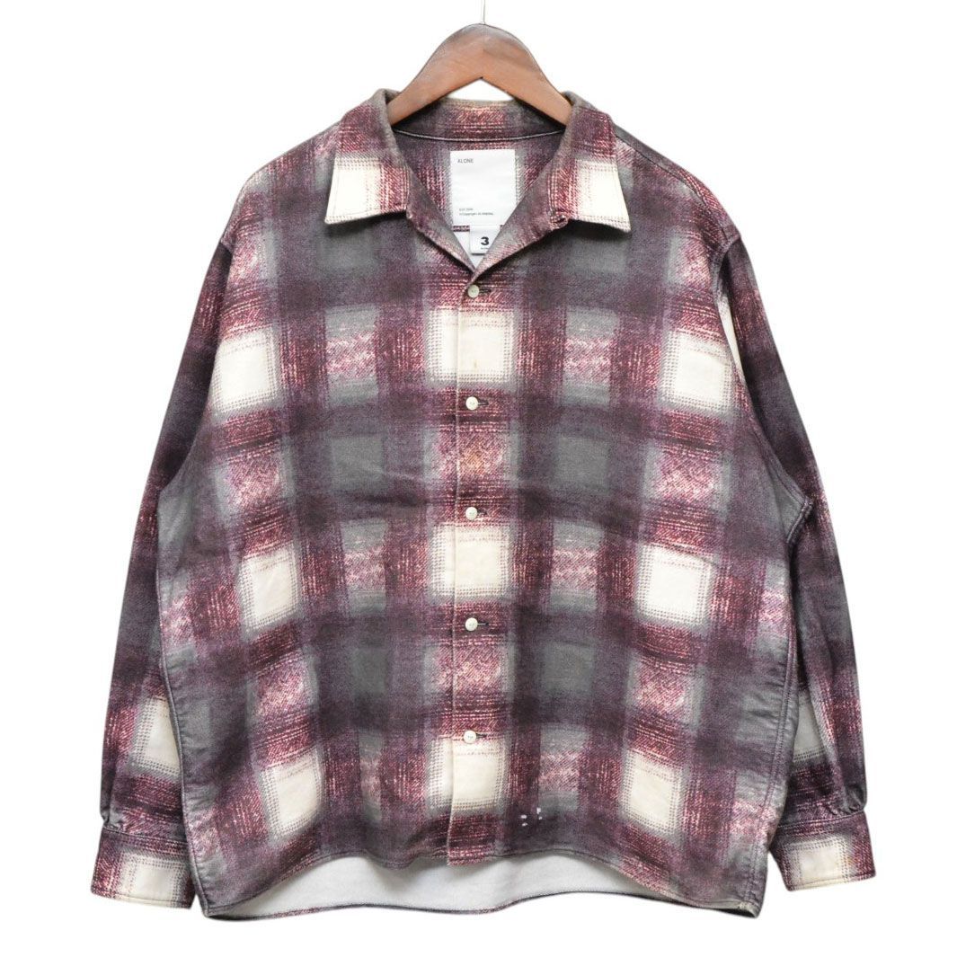 ALONE　アローン　Printed Flannel Shirt　プリントチェックフランネルシャツ　8054000242467