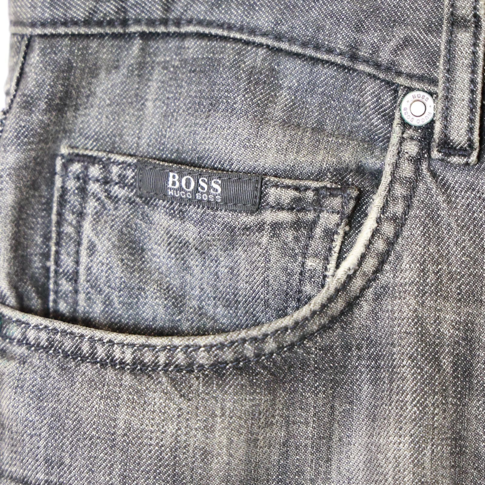 w^)b HUGO BOSS ヒューゴボス MAINE W33 L32 グレー デニム ジーンズ 