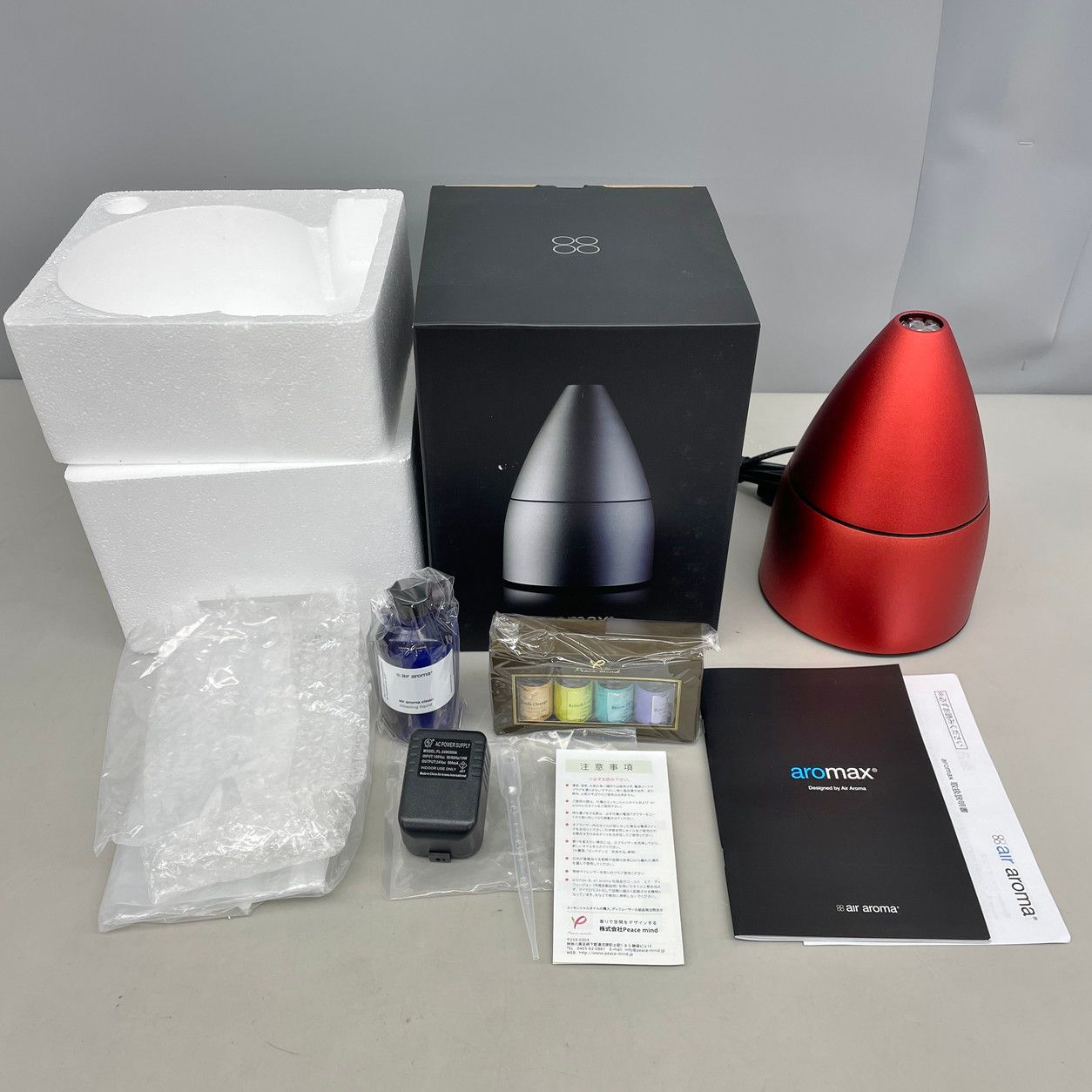 Aromax Air Aroma アロマディフューザー レッド エッセンシャルオイル付き Aromax Air Aroma アロマディフューザー レッド エッセンシャルオイル