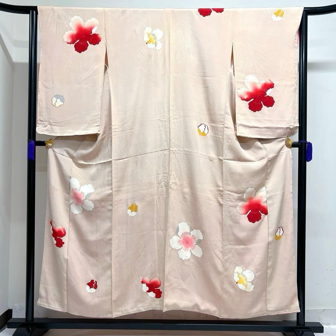 付け下げ　セミアンティーク　乱菊　身丈156　裄63　正絹　着物　037tz 付下げ 付け下げ レディース 正絹 クリーム 身丈160cm 裄丈66.5cm