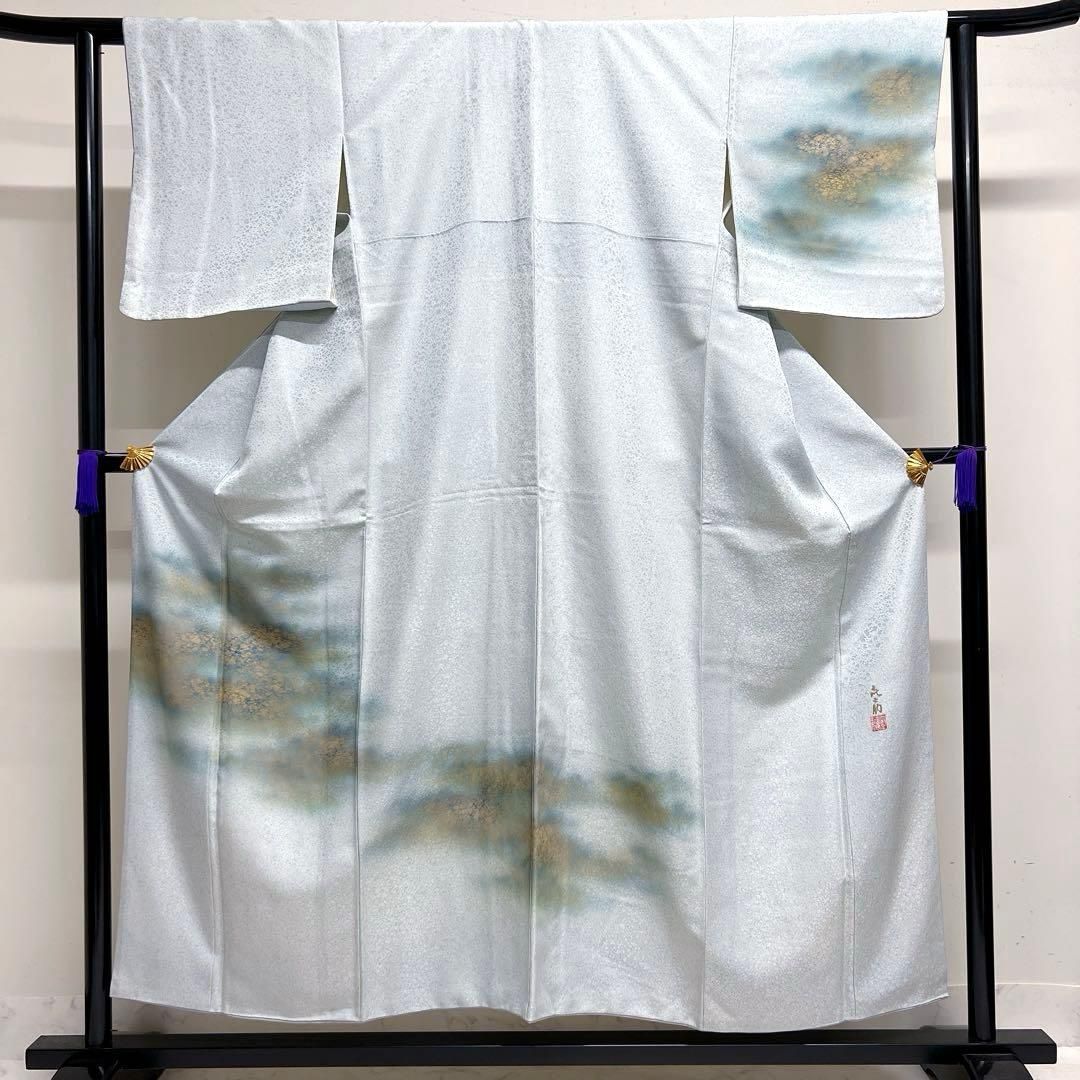 付け下げ 作家もの 金彩 霞 身丈154.5 裄62 正絹 着物 043tz - メルカリ