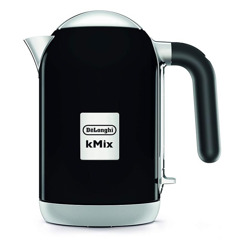 DeLonghi(デロンギ) De'Longhi電気ケトル ケーミックス [kMix] ZJX650J-BK ステンレス 1.0L ワンプッシュオープン 異物混入防止フィルタ 見やすい水量計 簡単お手入れ [リッチブラック] ファミリー登録で3年 1