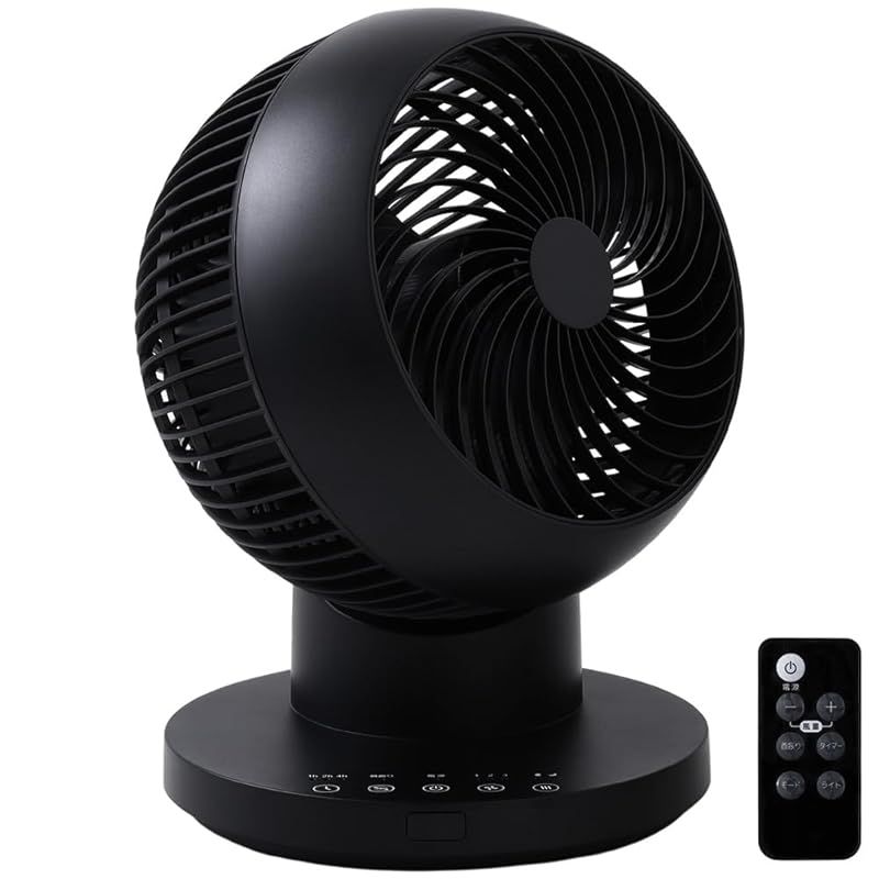 iimono117 サーキュレーター 【360° 強風 節電 分解丸洗い】3段階風量調節 24畳対応 リモコン付き 上下左右 首振り 小型 扇風機 省エネ メモリー機能 換気 空気循環 部屋干し 除湿 衣類乾燥 冷房 暖房 PSE認証済み 日本語取扱説明書 0