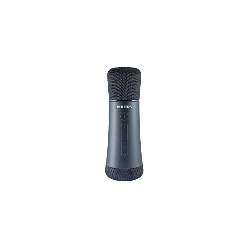 PHILIPS フィリップス Bluetooth スピーカー搭載 カラオケ用ワイヤレスマイク DLM9317C カラオケ@DAM(FireTV・Fireタブレット)推奨 Pokekara(ポケカラ)推奨マイク Bluetooth/有線接続対応 0