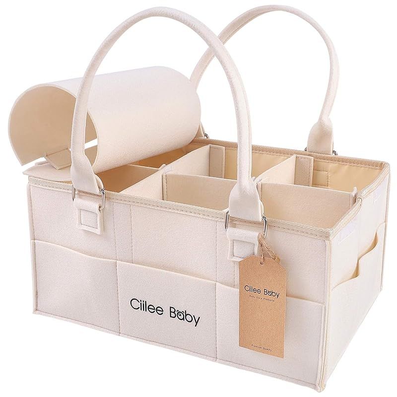 diaper stocker, diaper storage, diaper storage case, baby supplies storage bag, multi-function diaper storage bag, folding baby storage box, car-mounted travel storage bag with lid, birth preparation, toy accessory holder, toy box (handle that cannot be removed) 1