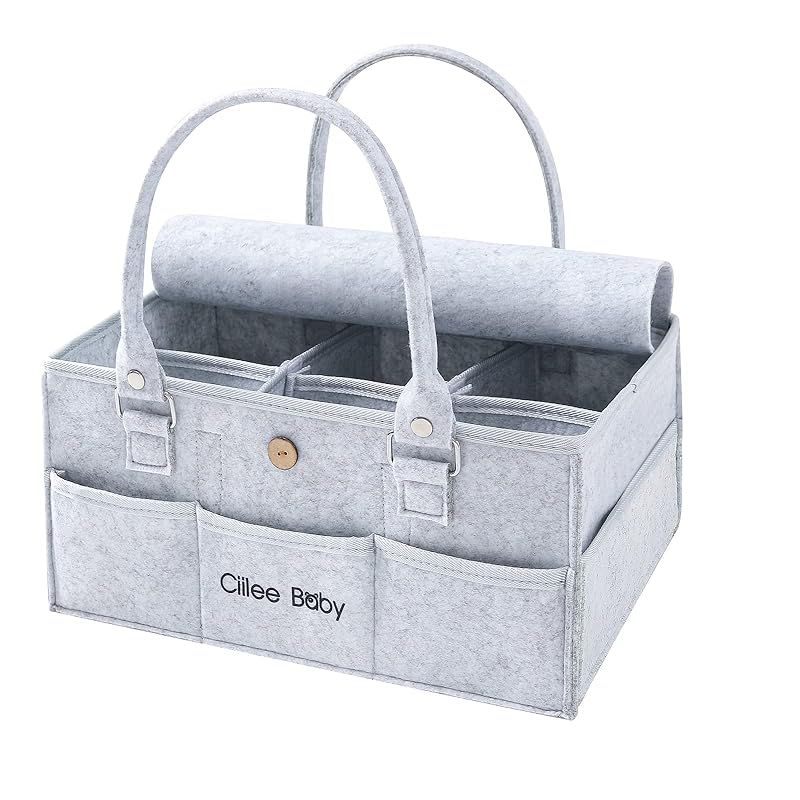 Diaper Stocker, Diaper Storage, Baby Supplies Storage Bag, Large Capacity, Detachable Handle, Diaper Storage Case, Diaper Storage Bag, Foldable Baby Storage Box, Storage Basket with Lid, Car Mount, Travel Storage Bag, Accessory Case, Lightweight Baby Supplies, Childbirth Preparation, Birth Gift (1)