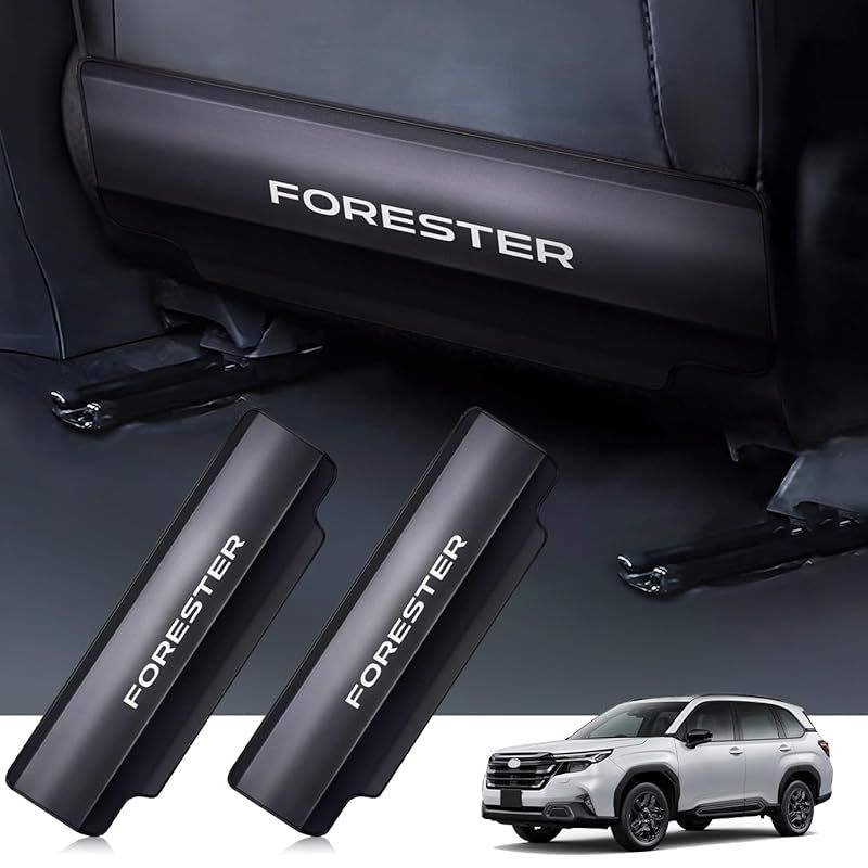 HUDIY 新型 フォレスター 2025年 専用 キックガード 改良型アルミニウム合金 キック マット FORESTER（2025年4月～） 専車専用 シート バック キック マット 後部座席 プロテクター 汚れ防止 蹴り防止 バックプロテクター 内装 1