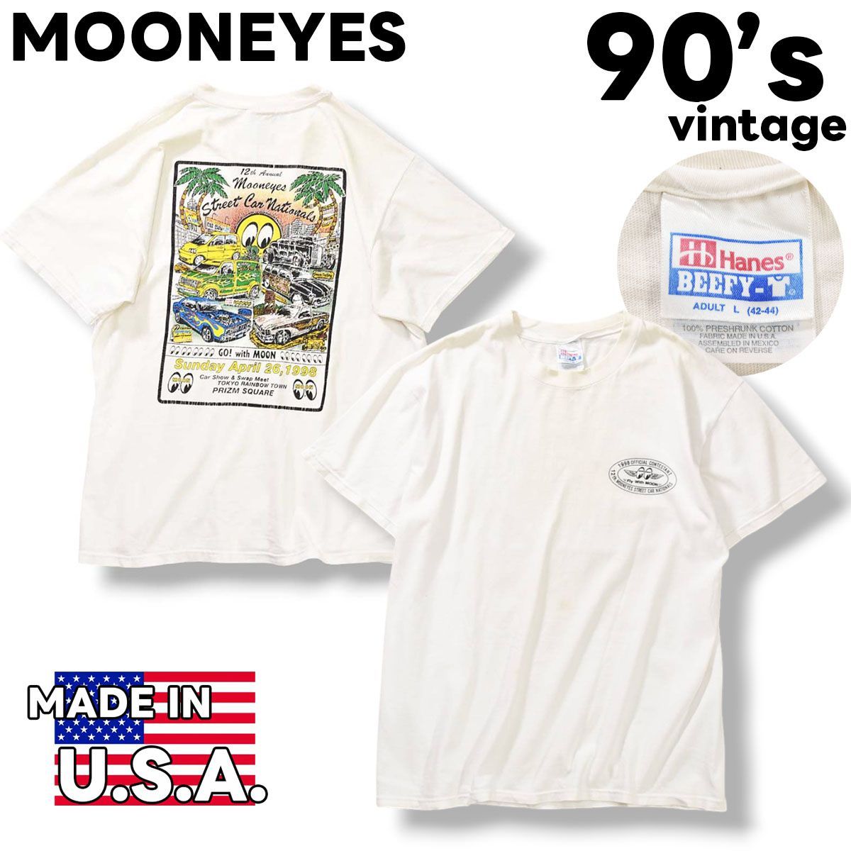 90sヴィンテージ USA製 1998年 12th MOONEYES Street Car Nationals 