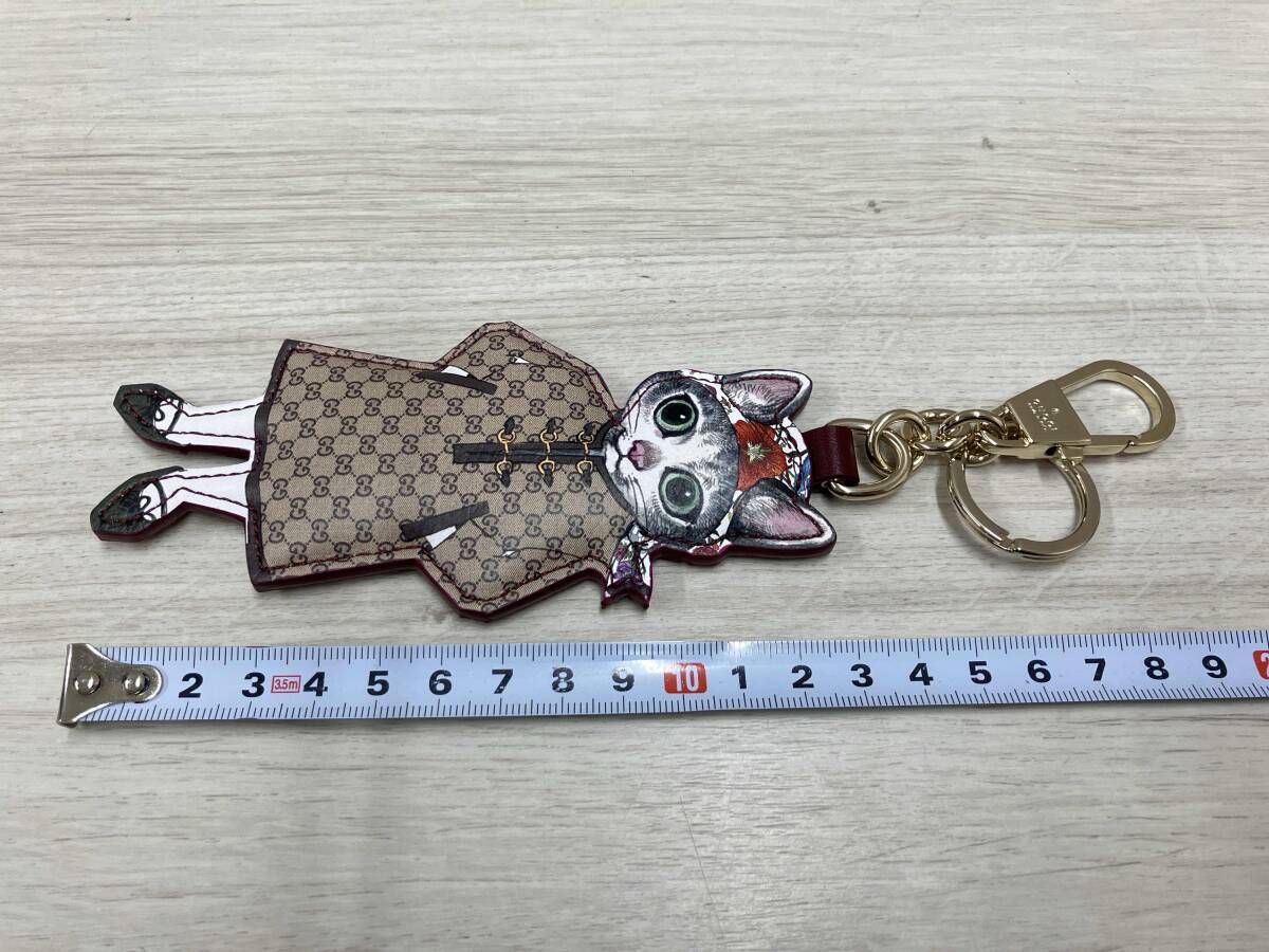 日本限定　GUCCI GGキャンバス ヒグチユウコ チャーム　キーホルダー 猫（BO） グッチ　箱付