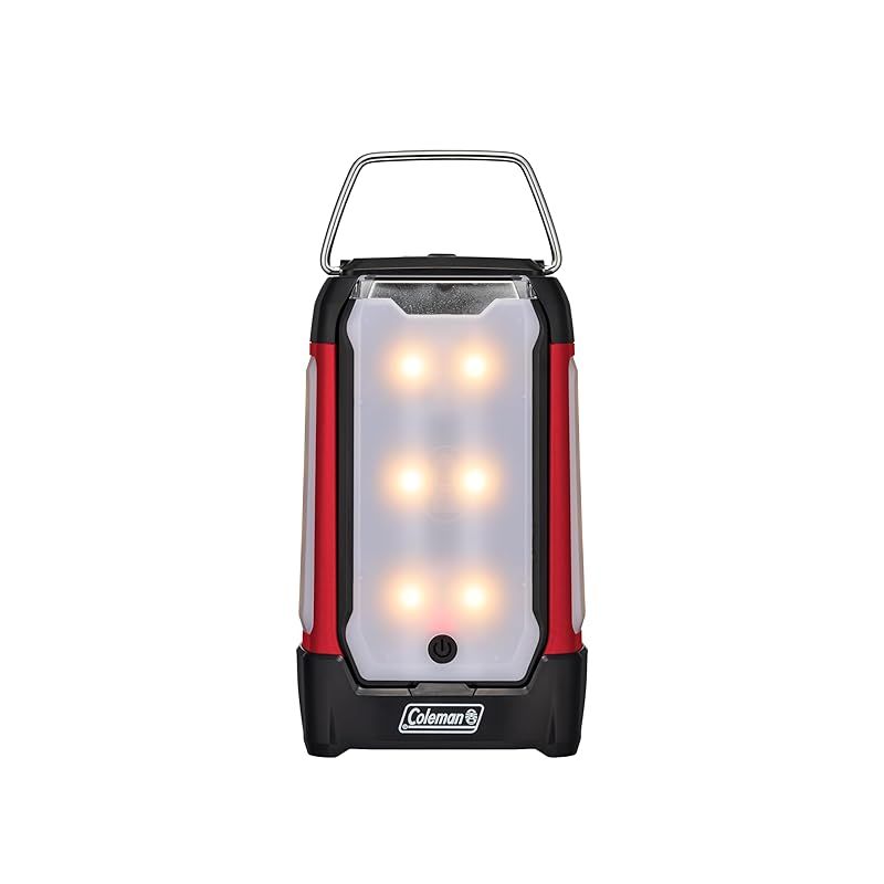 コールマン(Coleman) ２マルチパネルランタンｐｌｕｓ（レッド） LED 防災 停電 充電式 アウトドア キャンプ 電池式 作業灯 防水 持ち運び 0