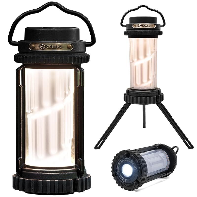 ZEN Camps 禅燈 幽玄 LEDランタン キャンプ ライト アウトドア ランタン 脚付き 軽量 小型 防水 丈夫 懐中電灯 充電式 0