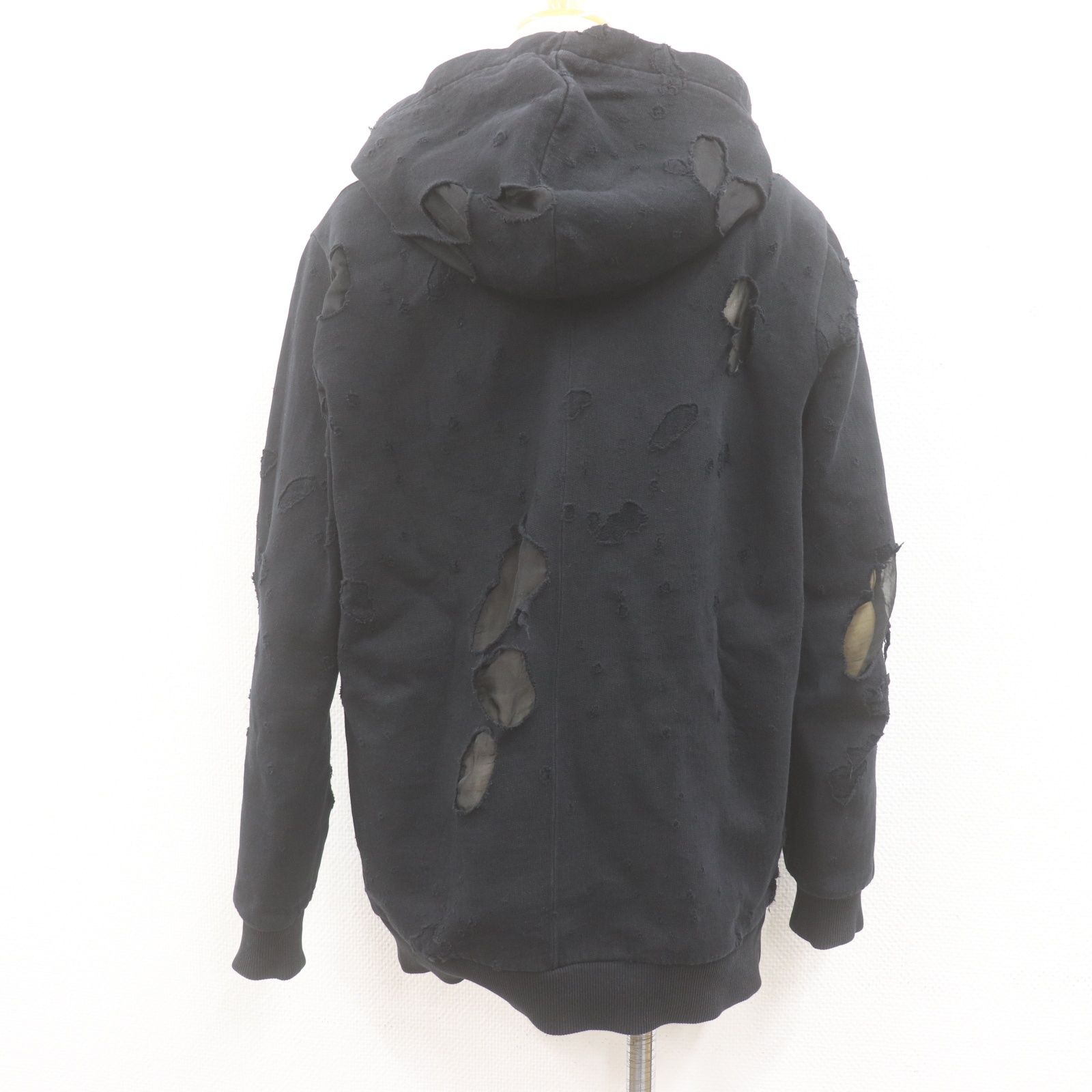 ITLBIY0MRSJK GIVENCHY ジバンシイ デストロイロゴパーカー ブラック S