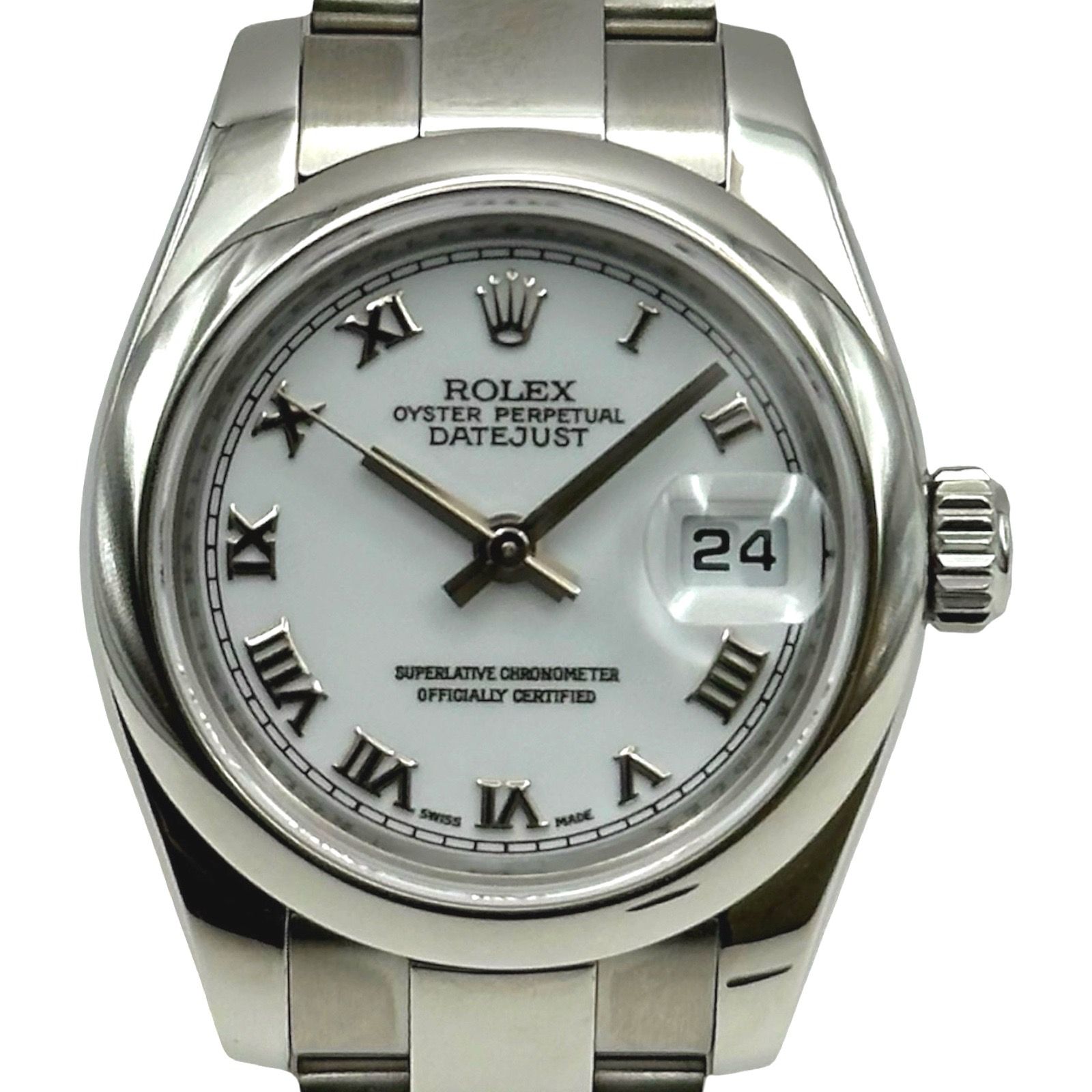ロレックス ROLEX デイトジャスト 26 179160 ホワイト ステンレス 