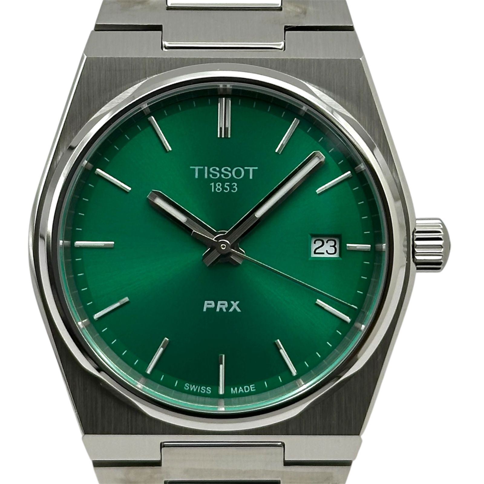 ティソ TISSOT PRX 35mm T137.210.11.081.00 グリーン ステンレススチール クオーツ メンズ 腕時計