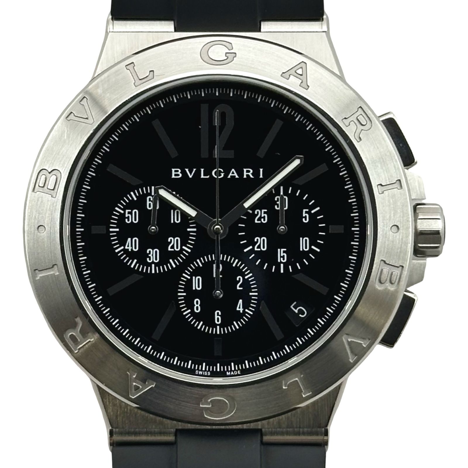 ブルガリ BVLGARI ディアゴノ ヴェロチッシモ DG41SCH(DG41BSVCCH) ブラック ステンレススチール 自動巻き メンズ 腕時計 270,450円